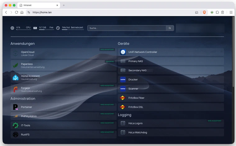 Homepage als Intranet-Startseite