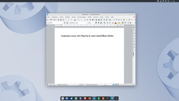 Kubuntu Linux mit KDE Plasma Desktop